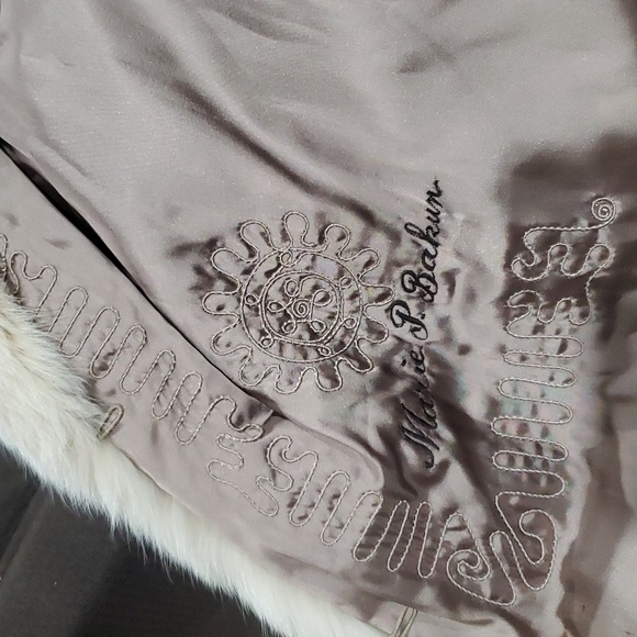 Vintage mink corded coat zinman furs tourmaline cream fox collar euc - Picture 5 of 13